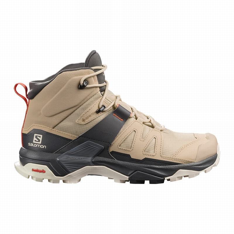 Botas De Montaña Salomon Mujer Marrones - Salomon Argentina X ULTRA 4 MID GORE-TEX ,152463-PNO